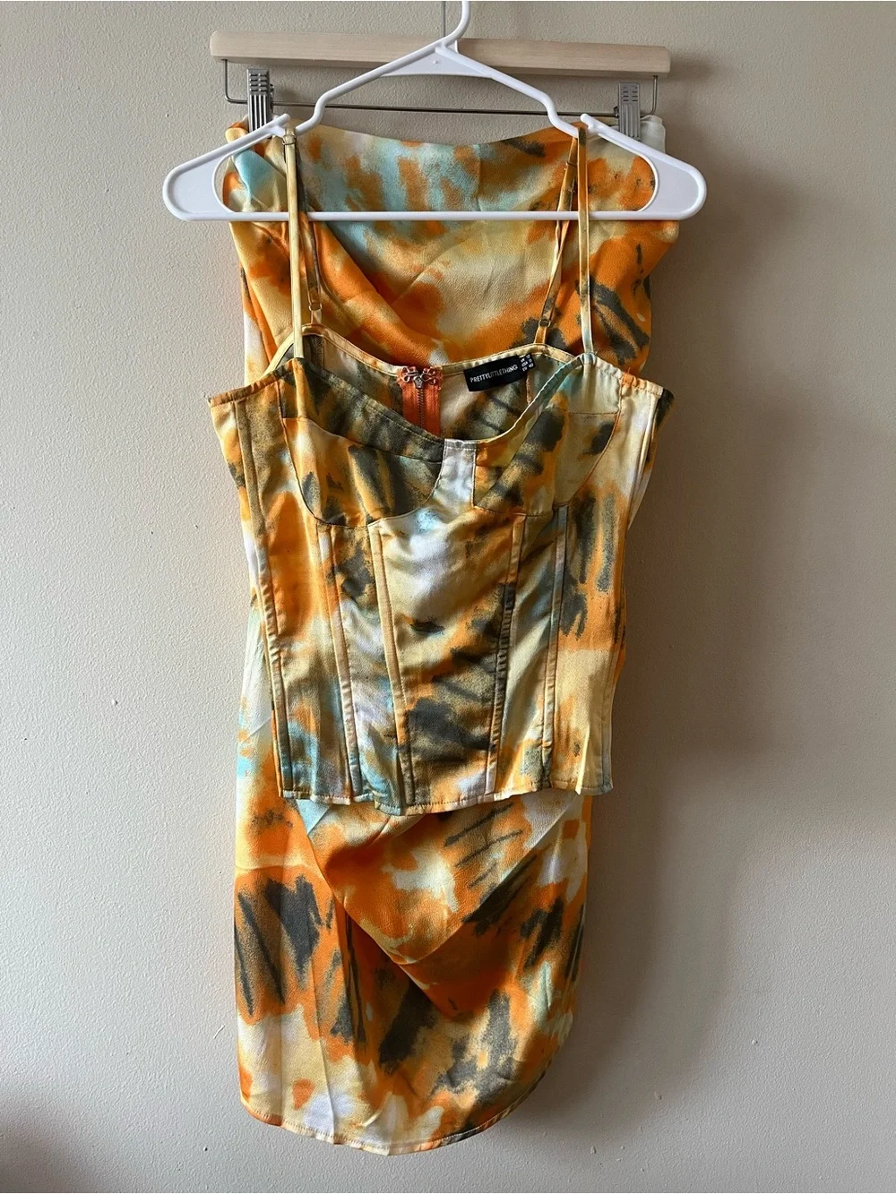 PrettyLittleThing 2 piece Corset Top and Skirt Matching Set